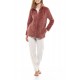 WN-1055 - Pink Glow - ROBE ZIPPER FLEECE WAFFLE- (WN-1055)