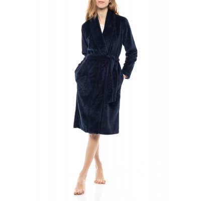 WN-1056_1 - Grey - ROBE LONG FLEECE WAFFLE- (WN-1056_1) WN-1056_1 - Grey - ROBE LONG FLEECE WAFFLE- (WN-1056_1)