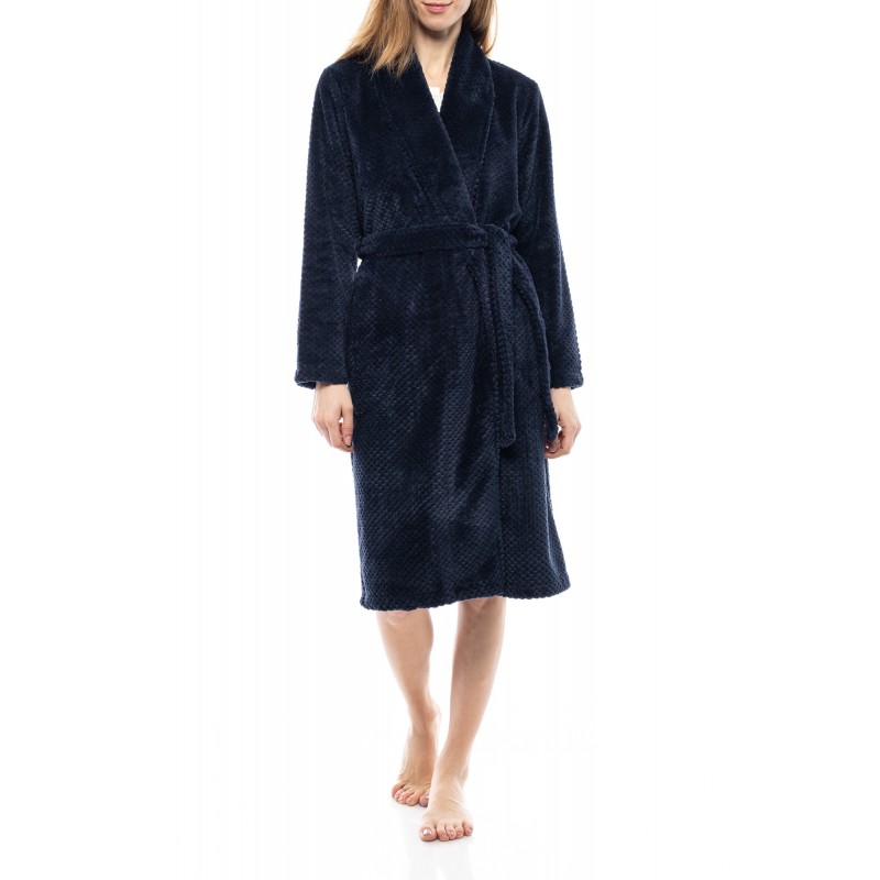 WN-1056_1 - Grey - ROBE LONG FLEECE WAFFLE- (WN-1056_1) WN-1056_1 - Grey - ROBE LONG FLEECE WAFFLE- (WN-1056_1)