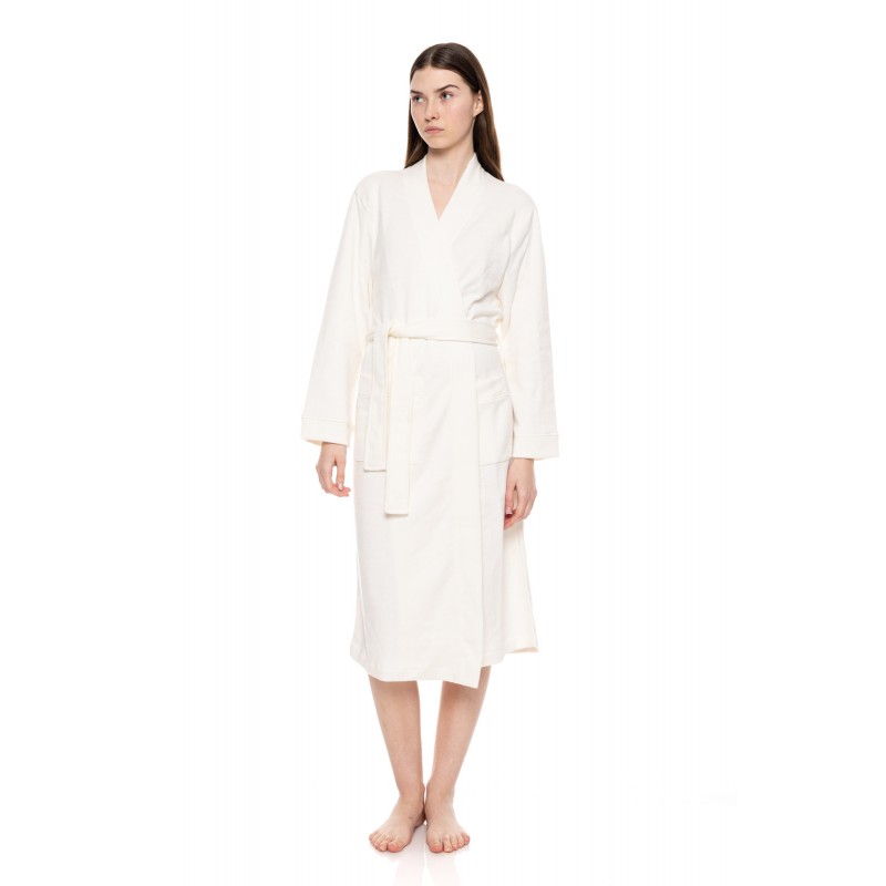 WN-1214 - White - ROBE LONG SOFT NATURAL- (WN-1214) WN-1214 - White - ROBE LONG SOFT NATURAL- (WN-1214)
