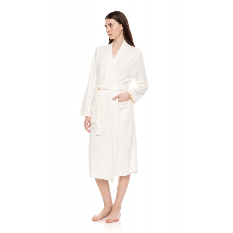 WN-1214 - White - ROBE LONG SOFT NATURAL- (WN-1214) WN-1214 - White - ROBE LONG SOFT NATURAL- (WN-1214)