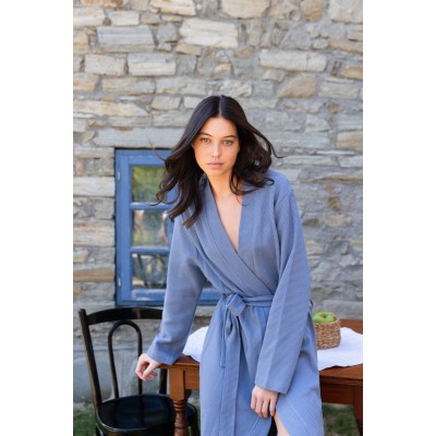 WN-1240 - Cosmos Blue - ROBE LONG WAFFLE NOS- (WN-1240)