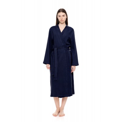 WN-1240 - Yacht Blue - ROBE LONG WAFFLE NOS- (WN-1240) WN-1240 - Yacht Blue - ROBE LONG WAFFLE NOS- (WN-1240)