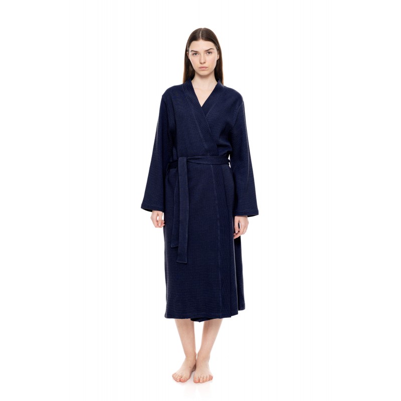 WN-1240 - Yacht Blue - ROBE LONG WAFFLE NOS- (WN-1240) WN-1240 - Yacht Blue - ROBE LONG WAFFLE NOS- (WN-1240)