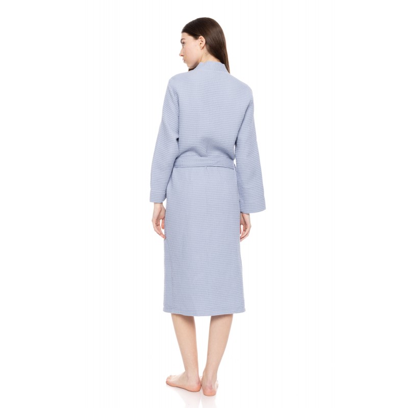 WN-1448 - Yacht Blue - ROBE LONG WAFFLE NOS- (WN-1448) WN-1448 - Yacht Blue - ROBE LONG WAFFLE NOS- (WN-1448)