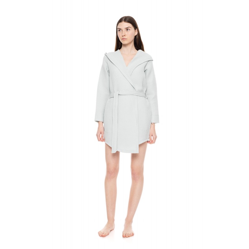 WN-1449 - Aqua - ROBE HOOD WAFFLE NOS- (WN-1449) WN-1449 - Aqua - ROBE HOOD WAFFLE NOS- (WN-1449)