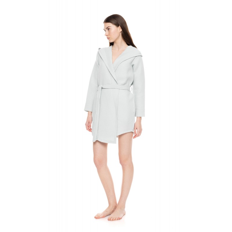 WN-1449 - Aqua - ROBE HOOD WAFFLE NOS- (WN-1449) WN-1449 - Aqua - ROBE HOOD WAFFLE NOS- (WN-1449)