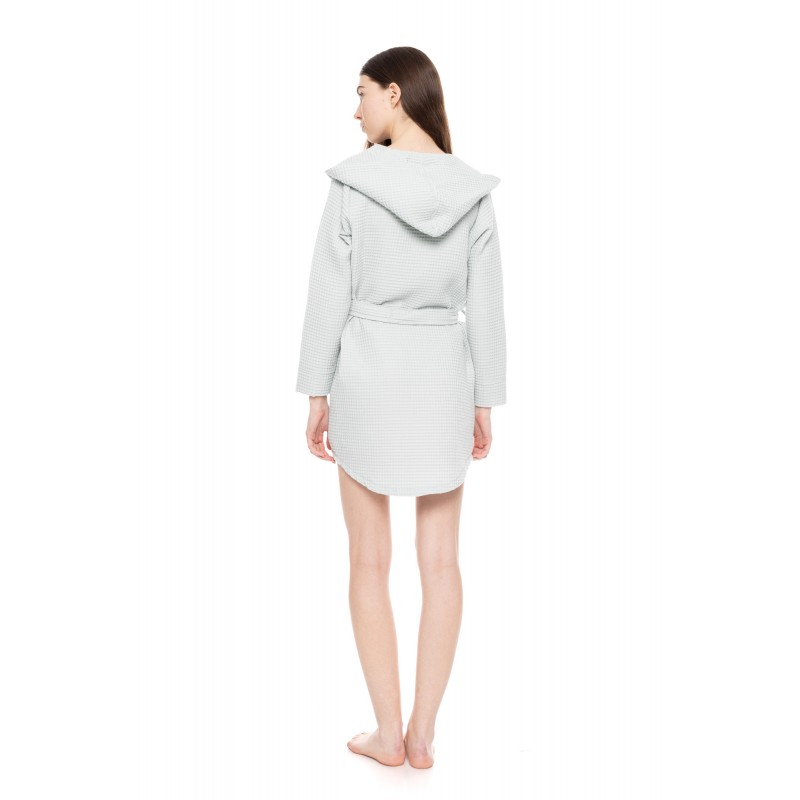 WN-1449 - Baby Pink - ROBE HOOD WAFFLE NOS- (WN-1449) WN-1449 - Baby Pink - ROBE HOOD WAFFLE NOS- (WN-1449)