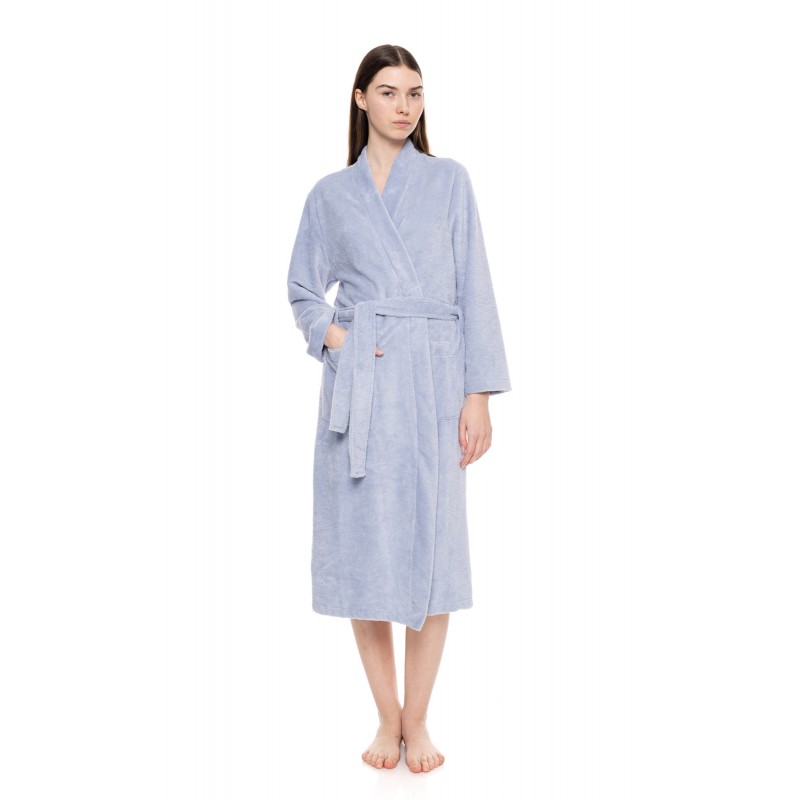 WN-1454 - Blue Cloud - ROBE LONG BAMBOO SPA NOS- (WN-1454) WN-1454 - Blue Cloud - ROBE LONG BAMBOO SPA NOS- (WN-1454)