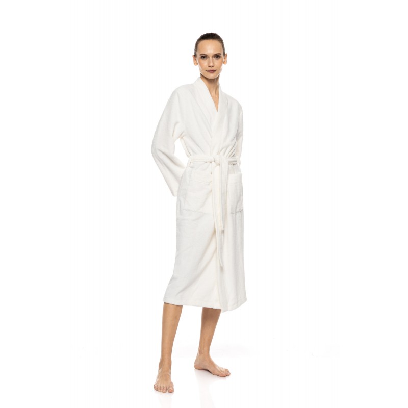 WN-1454 - White - ROBE LONG BAMBOO SPA NOS- (WN-1454) WN-1454 - White - ROBE LONG BAMBOO SPA NOS- (WN-1454)
