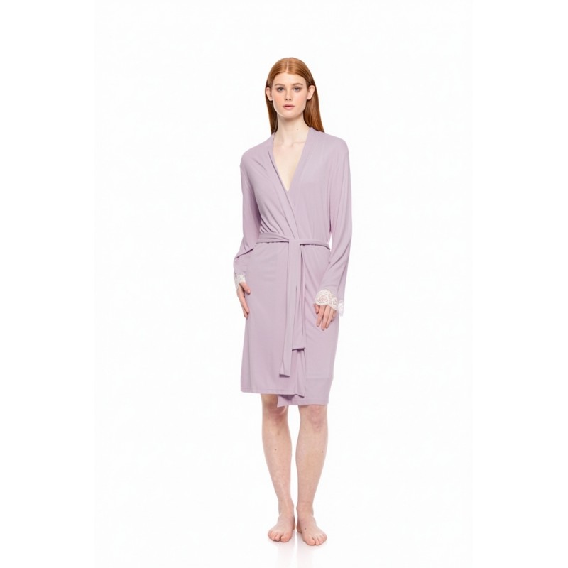 WN-1502 - Dusty Pink - NIGHTGOWN 2PCS SET BAMBOO SOLID- (WN-1502) WN-1502 - Dusty Pink - NIGHTGOWN 2PCS SET BAMBOO SOLID- (WN-1502)