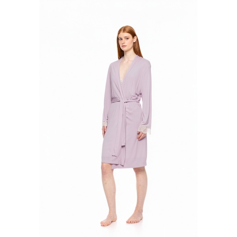 WN-1502 - Dusty Pink - NIGHTGOWN 2PCS SET BAMBOO SOLID- (WN-1502) WN-1502 - Dusty Pink - NIGHTGOWN 2PCS SET BAMBOO SOLID- (WN-1502)