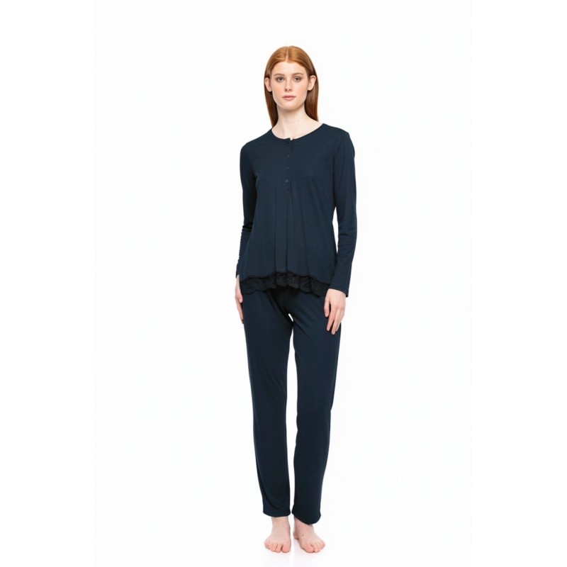 WN-1504 - Yacht Blue - PYJAMA BAMBOO SOLID- (WN-1504) WN-1504 - Yacht Blue - PYJAMA BAMBOO SOLID- (WN-1504)