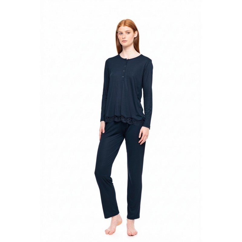 WN-1504 - Yacht Blue - PYJAMA BAMBOO SOLID- (WN-1504) WN-1504 - Yacht Blue - PYJAMA BAMBOO SOLID- (WN-1504)
