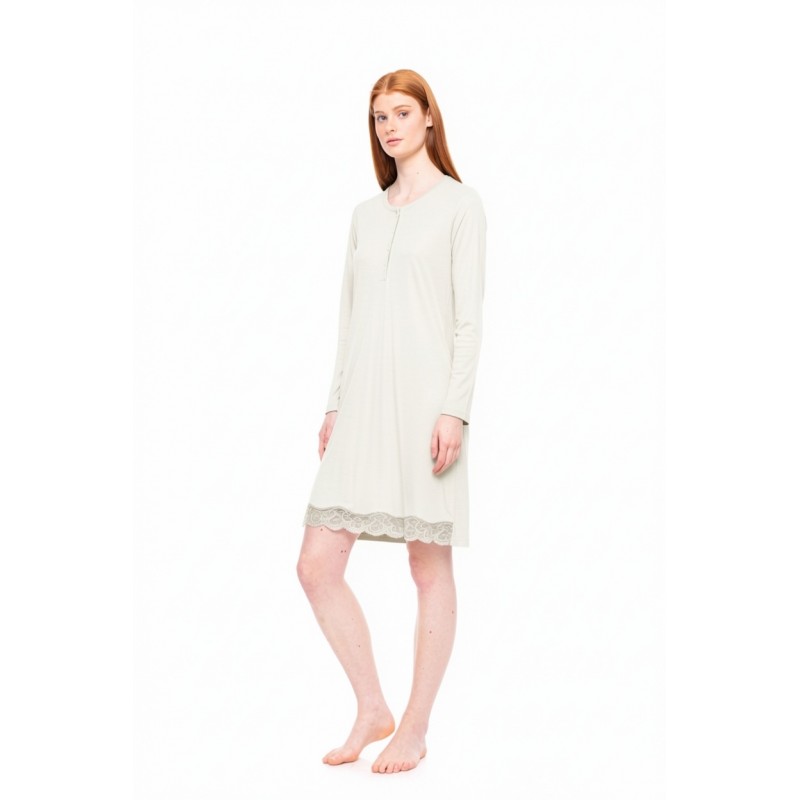 WN-1505 - Champagne - NIGHTGOWN BAMBOO SOLID- (WN-1505)