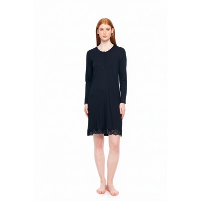 WN-1505 - Yacht Blue - NIGHTGOWN BAMBOO SOLID- (WN-1505) WN-1505 - Yacht Blue - NIGHTGOWN BAMBOO SOLID- (WN-1505)