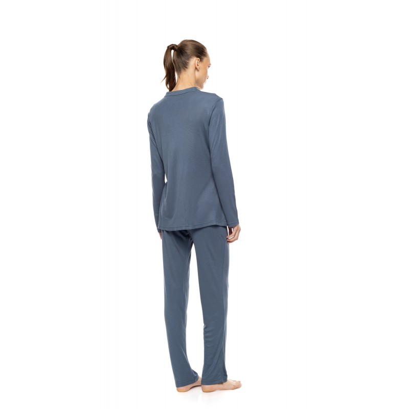 WN-1506 - Stone Blue - PYJAMA BAMBOO SOLID- (WN-1506) WN-1506 - Stone Blue - PYJAMA BAMBOO SOLID- (WN-1506)
