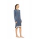 WN-1507 - Stone Blue - NIGHTGOWN BAMBOO SOLID- (WN-1507)