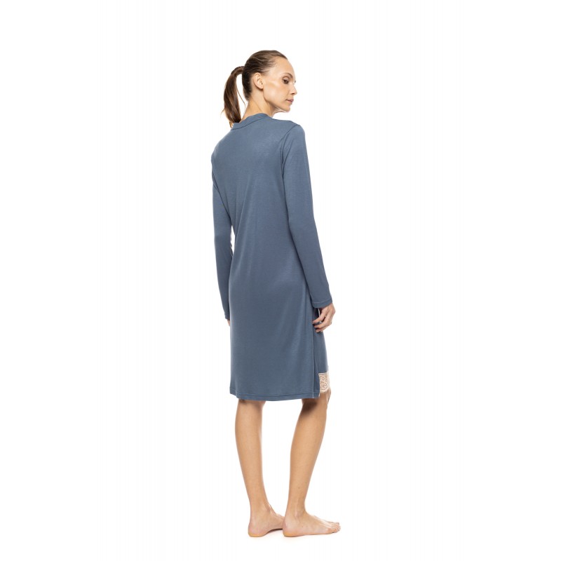 WN-1507 - Stone Blue - NIGHTGOWN BAMBOO SOLID- (WN-1507)