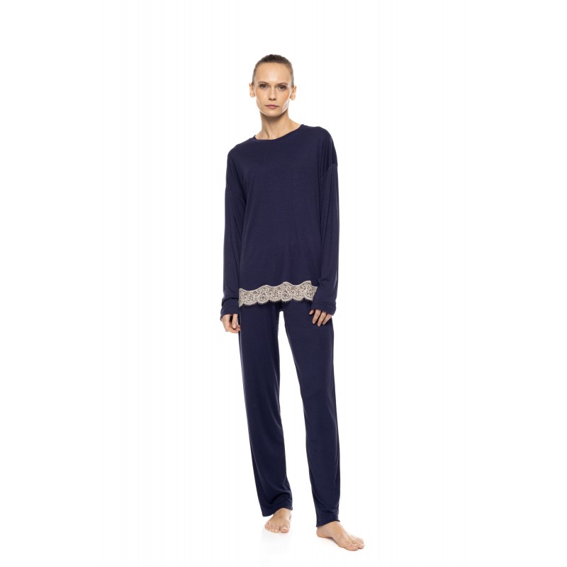 WN-1508 - Yacht Blue - PYJAMA BAMBOO SOLID- (WN-1508)