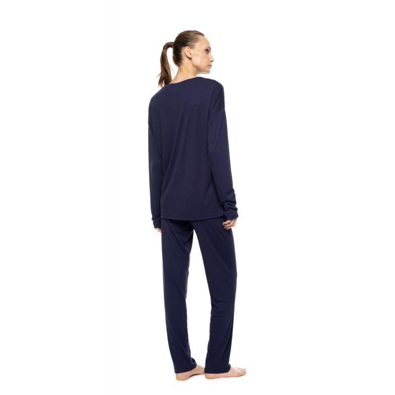 WN-1508 - Yacht Blue - PYJAMA BAMBOO SOLID- (WN-1508)