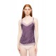 WN-1819 - Violete - Camisole Top Pure Satin Chic Lace- (WN-1819)