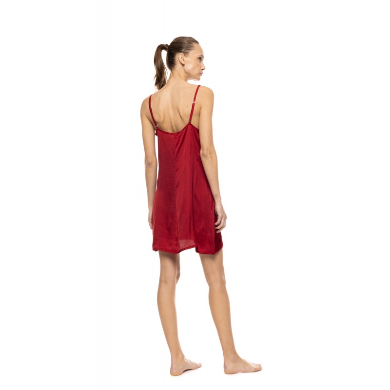 WN-1821 - Bordo - Nightgown Pure Satin Chic- (WN-1821) WN-1821 - Bordo - Nightgown Pure Satin Chic- (WN-1821)