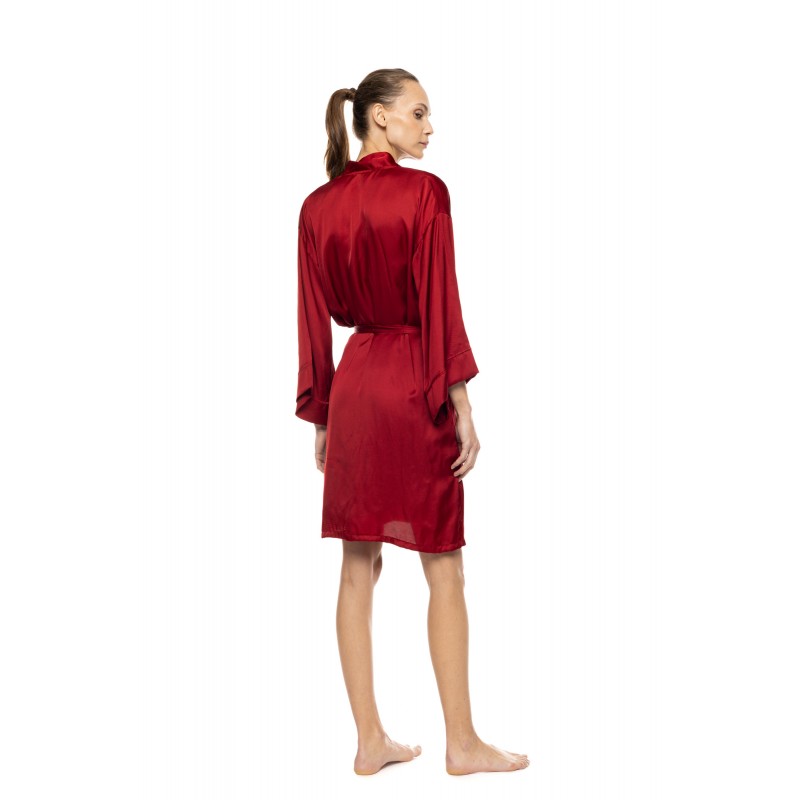 WN-1823 - Bordo - Robe Pure Satin Chic- (WN-1823) WN-1823 - Bordo - Robe Pure Satin Chic- (WN-1823)