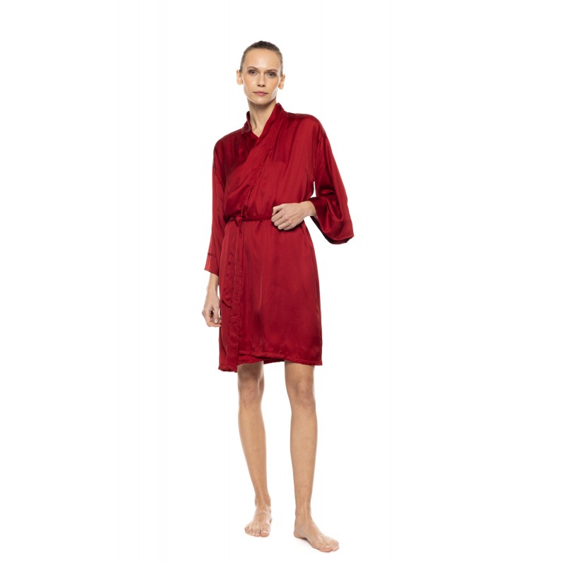 WN-1823 - Black - Robe Pure Satin Chic- (WN-1823) WN-1823 - Black - Robe Pure Satin Chic- (WN-1823)