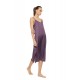 WN-1824 - Black - Nightgown Midi Pure Satin Chic- (WN-1824)