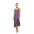 WN-1824 - Violete - Nightgown Midi Pure Satin Chic- (WN-1824)