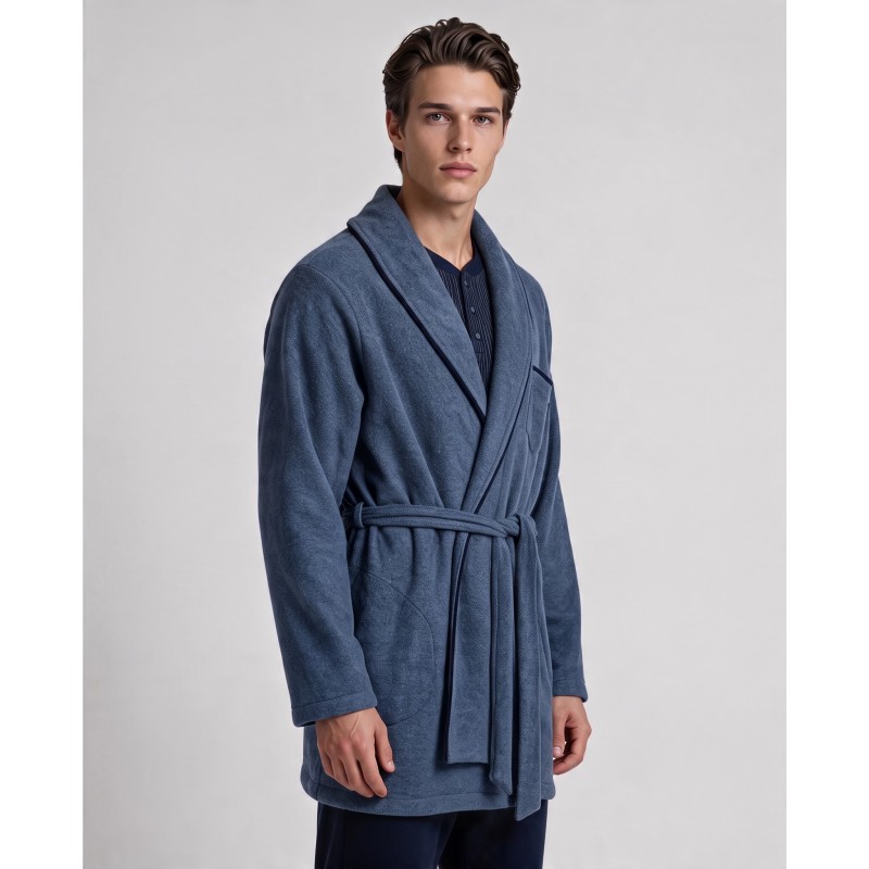 WN-M100 - Indigo Blue - Robe Fleece Classic- (WN-M100) WN-M100 - Indigo Blue - Robe Fleece Classic- (WN-M100)