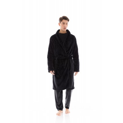 WN-M102_1 - Black - ROBE SOFT LONG- (WN-M102_1) WN-M102_1 - Black - ROBE SOFT LONG- (WN-M102_1)