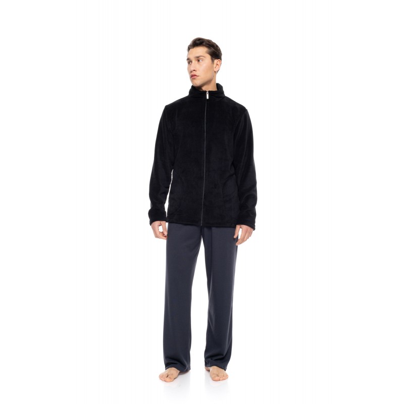 WN-M103 - Black - ROBE NOS ZIPPER- (WN-M103) WN-M103 - Black - ROBE NOS ZIPPER- (WN-M103)