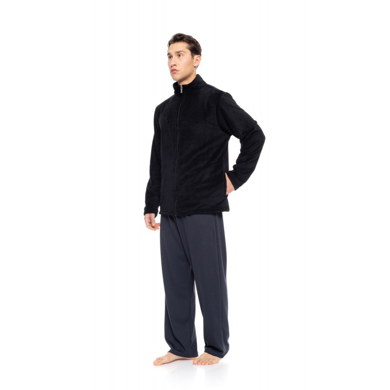 WN-M103 - Black - ROBE NOS ZIPPER- (WN-M103) WN-M103 - Black - ROBE NOS ZIPPER- (WN-M103)
