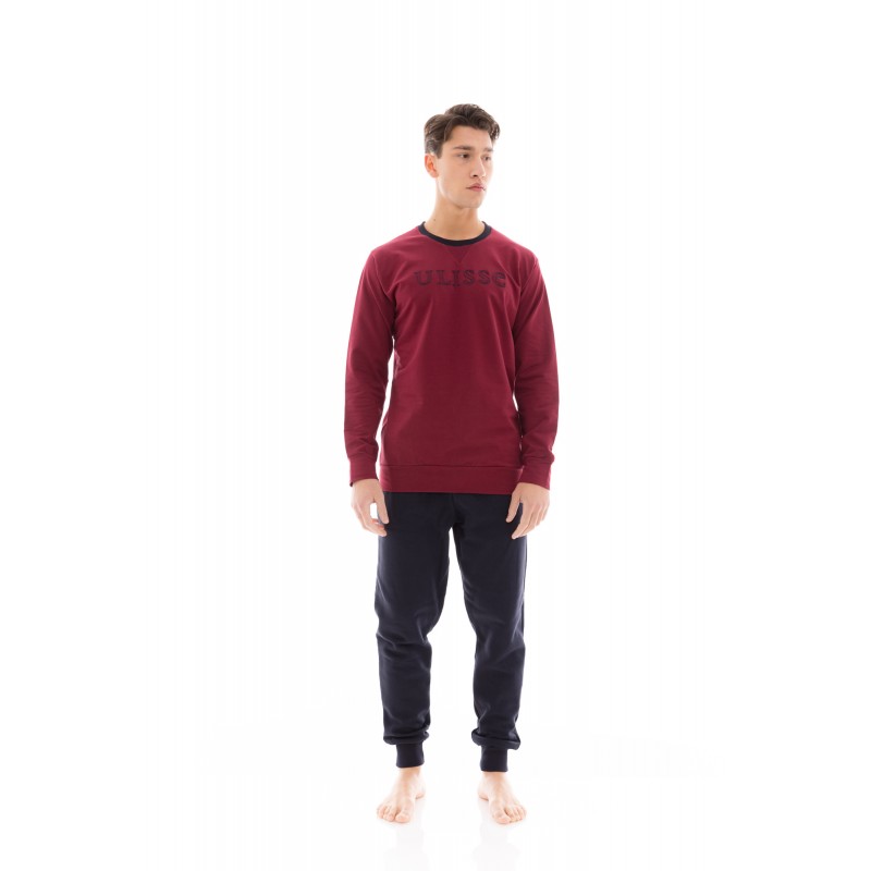 WN-M117 - Bordo - MENS HOMEWEAR ULISSE LOGO- (WN-M117) WN-M117 - Bordo - MENS HOMEWEAR ULISSE LOGO- (WN-M117)