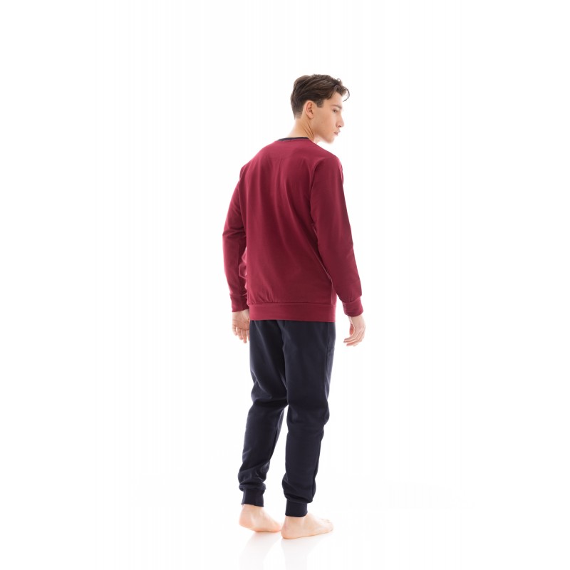 WN-M117 - Bordo - MENS HOMEWEAR ULISSE LOGO- (WN-M117) WN-M117 - Bordo - MENS HOMEWEAR ULISSE LOGO- (WN-M117)