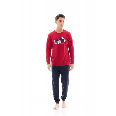 WN-M119 - Bordo - PIJAMA T-SHIRT RACE NOS- (WN-M119) WN-M119 - Bordo - PIJAMA T-SHIRT RACE NOS- (WN-M119)