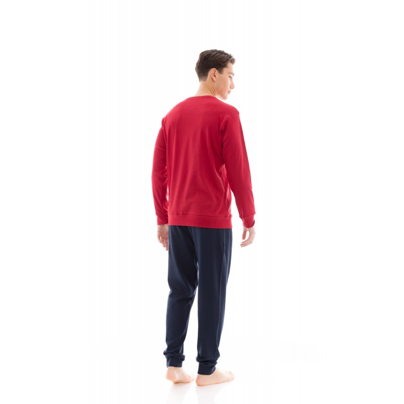 WN-M119 - Bordo - PIJAMA  T-SHIRT RACE NOS- (WN-M119)