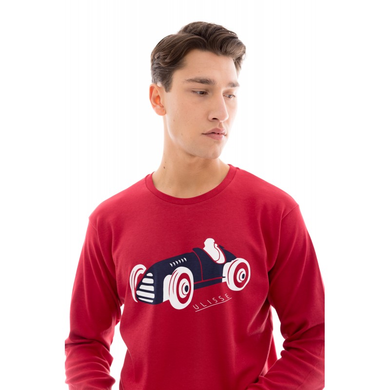 WN-M119 - Bordo - PIJAMA  T-SHIRT RACE NOS- (WN-M119)