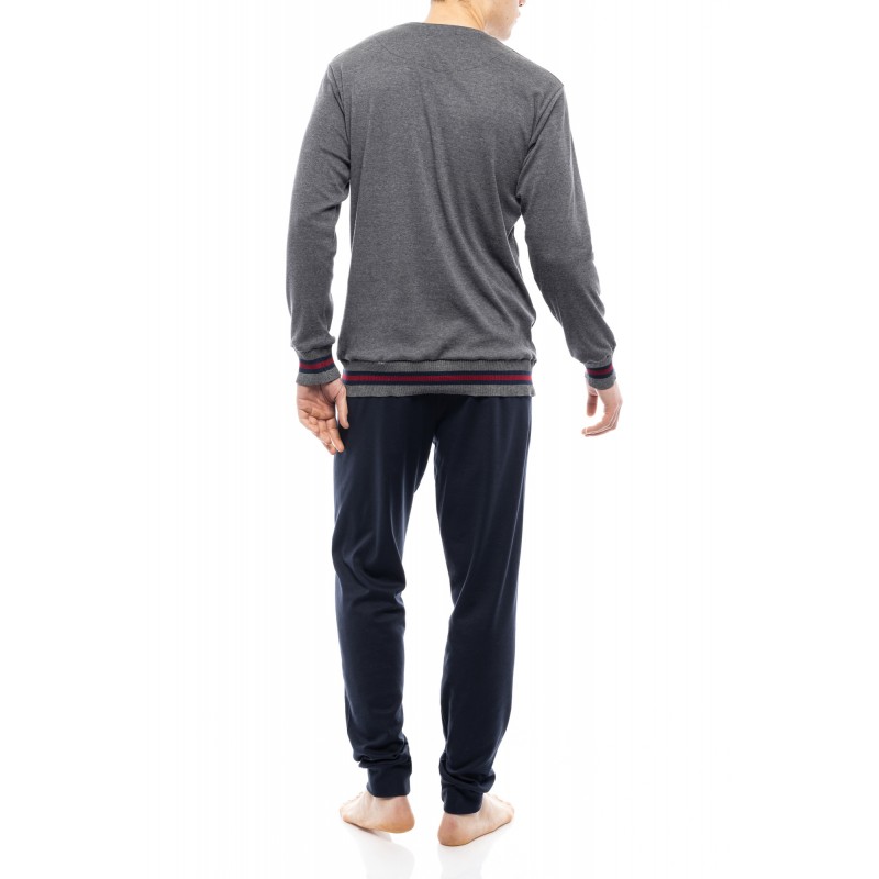 WN-M120 - Grey - PIJAMA T-SHIRT NOS- (WN-M120) WN-M120 - Grey - PIJAMA T-SHIRT NOS- (WN-M120)