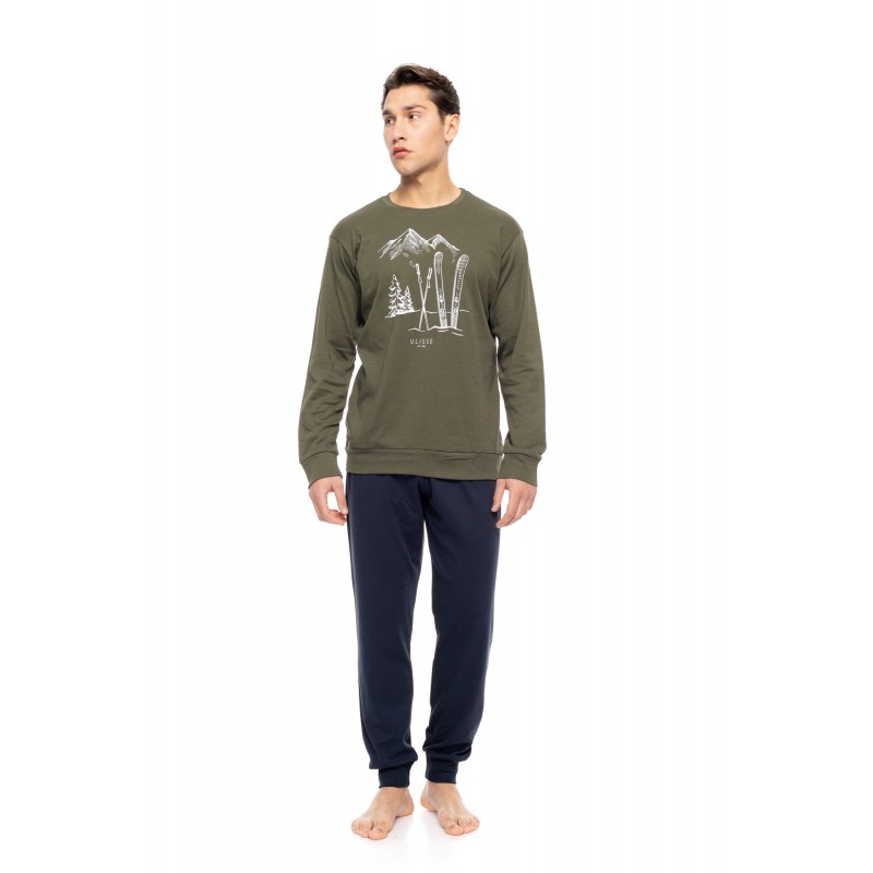 WN-M122 - Forest - PIJAMA T-SHIRT SKI NOS- (WN-M122) WN-M122 - Forest - PIJAMA T-SHIRT SKI NOS- (WN-M122)