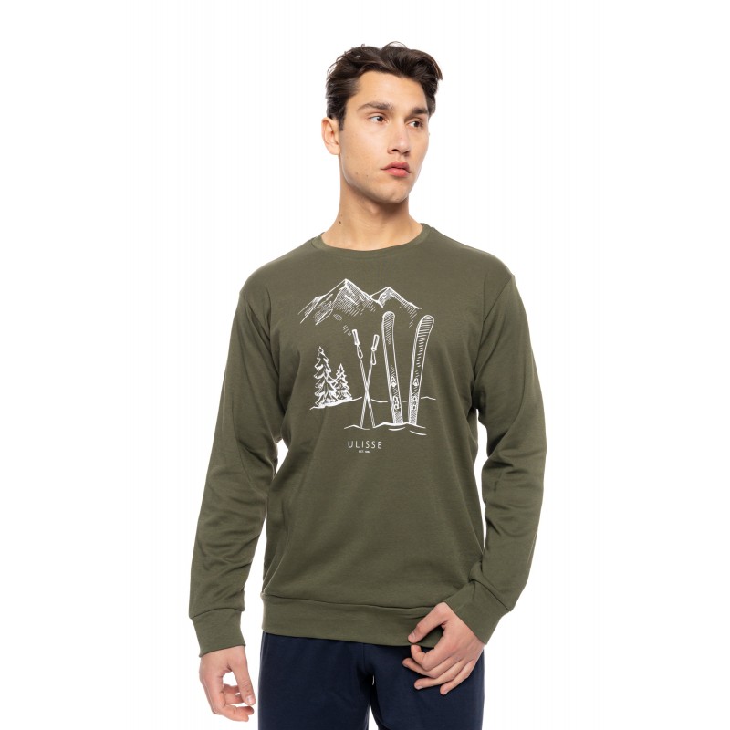 WN-M122 - Forest - PIJAMA T-SHIRT SKI NOS- (WN-M122) WN-M122 - Forest - PIJAMA T-SHIRT SKI NOS- (WN-M122)