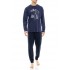 WN-M122 - Indigo Blue - PIJAMA T-SHIRT SKI NOS- (WN-M122)
