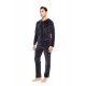 WN-M201 - Grey - PYJAMA VELVET V-NECK- (WN-M201) WN-M201 - Grey - PYJAMA VELVET V-NECK- (WN-M201)