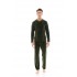 WN-M201 - Oil Green - PYJAMA VELVET V-NECK- (WN-M201)