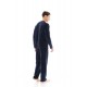WN-M201 - Yacht Blue - PYJAMA VELVET V-NECK- (WN-M201) WN-M201 - Yacht Blue - PYJAMA VELVET V-NECK- (WN-M201)