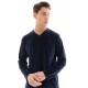 WN-M201 - Yacht Blue - PYJAMA VELVET V-NECK- (WN-M201) WN-M201 - Yacht Blue - PYJAMA VELVET V-NECK- (WN-M201)