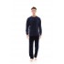 WN-M635 - Yacht Blue - PYJAMA VELVET STIPE- (WN-M635)