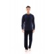WN-M635 - Yacht Blue - PYJAMA VELVET STIPE- (WN-M635) WN-M635 - Yacht Blue - PYJAMA VELVET STIPE- (WN-M635)